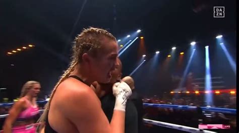 female boxer flashes the crowd|VIDEO: Boxer Flashes Crowd After First Win